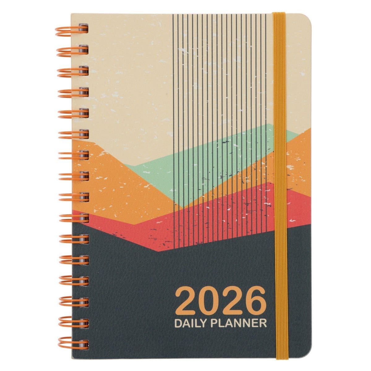 9781776477920_front 2026 A5 Diary - Daily Planner - Abstract Landscape - Wirebound - Image 1