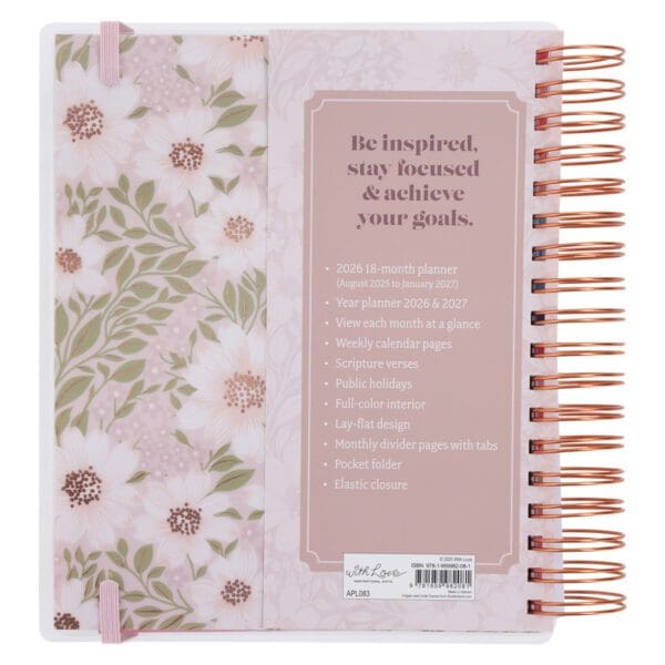 2026 Diary - 18-Month Planner for Women - Thankful Grateful Blessed - Wirebound - Image 2