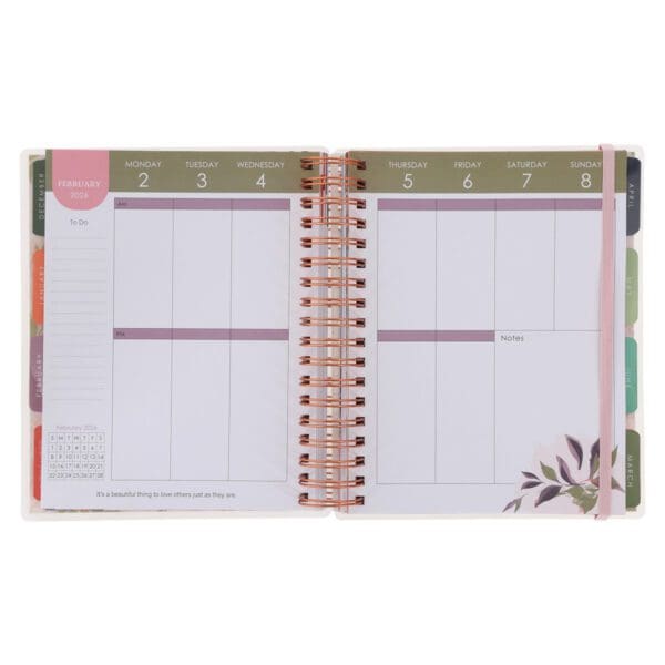 2026 Diary - 18-Month Planner for Women - Thankful Grateful Blessed - Wirebound - Image 7