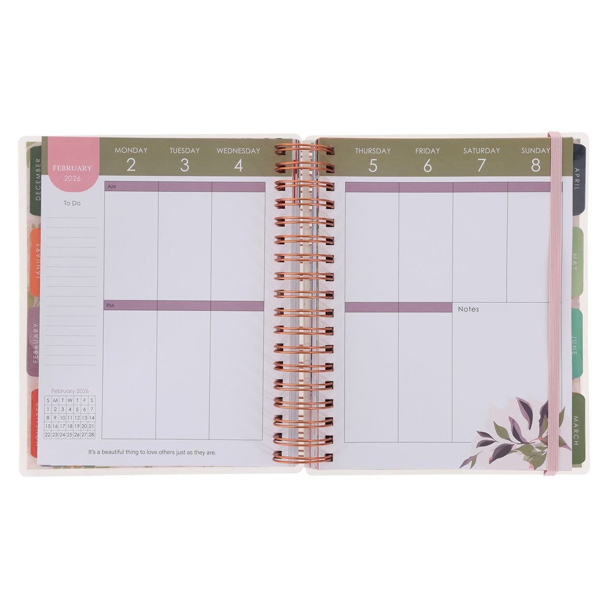9781959982081_feature5 2026 Diary - 18-Month Planner for Women - Thankful Grateful Blessed - Wirebound - Image 7
