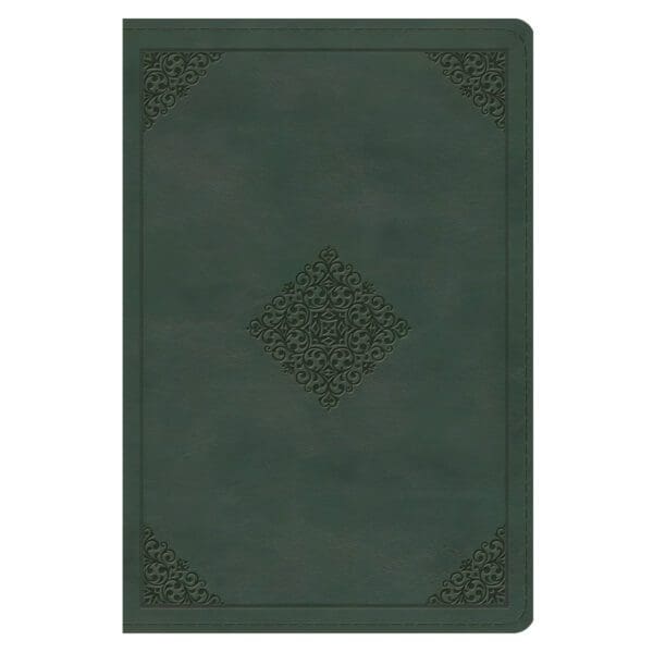ESV Green Quiet Forest Ornament Design Imitation Leather Personal Size Study Bible  - Image 1