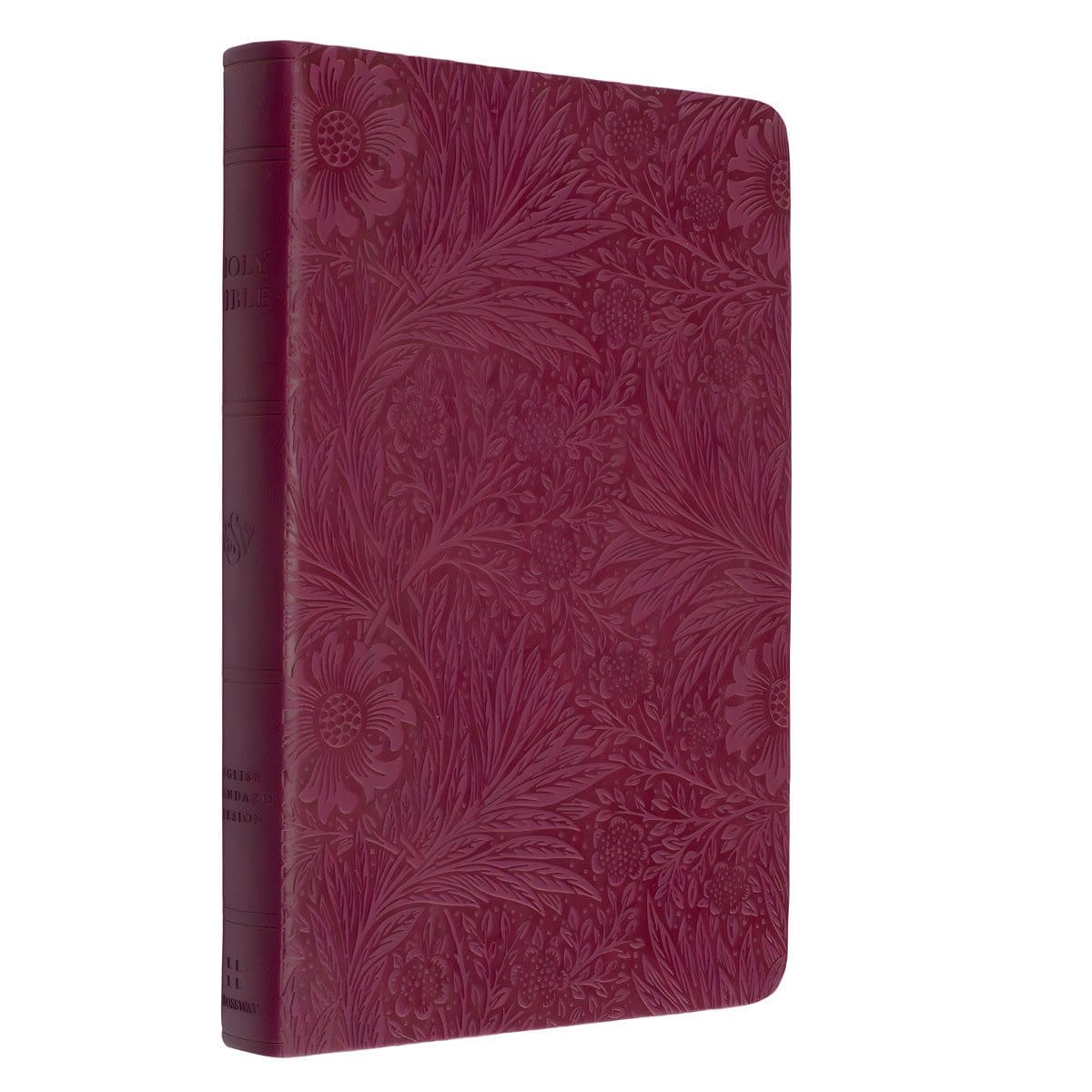 9798874903350_feature1 ESV Raspberry Floral Design Imitation Leather Value Thinline Bible - Image 2