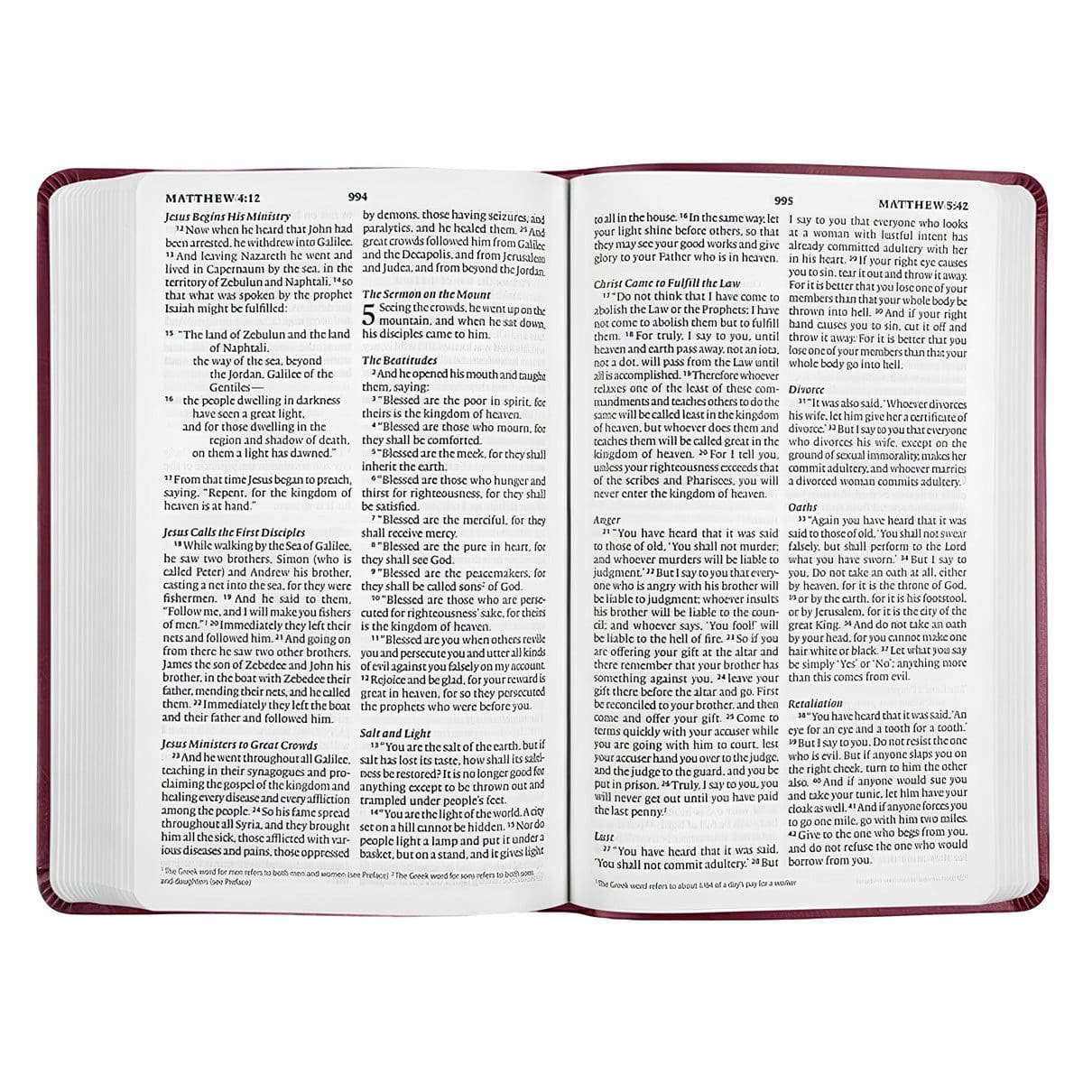 9798874903350_feature2 ESV Raspberry Floral Design Imitation Leather Value Thinline Bible - Image 3