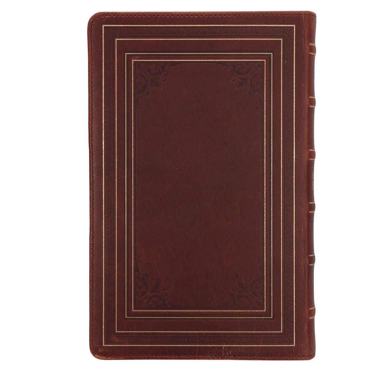 9798896780380_back KJV Brown Genuine Leather Flexcover Deluxe Gift Bible Indexed - Image 2