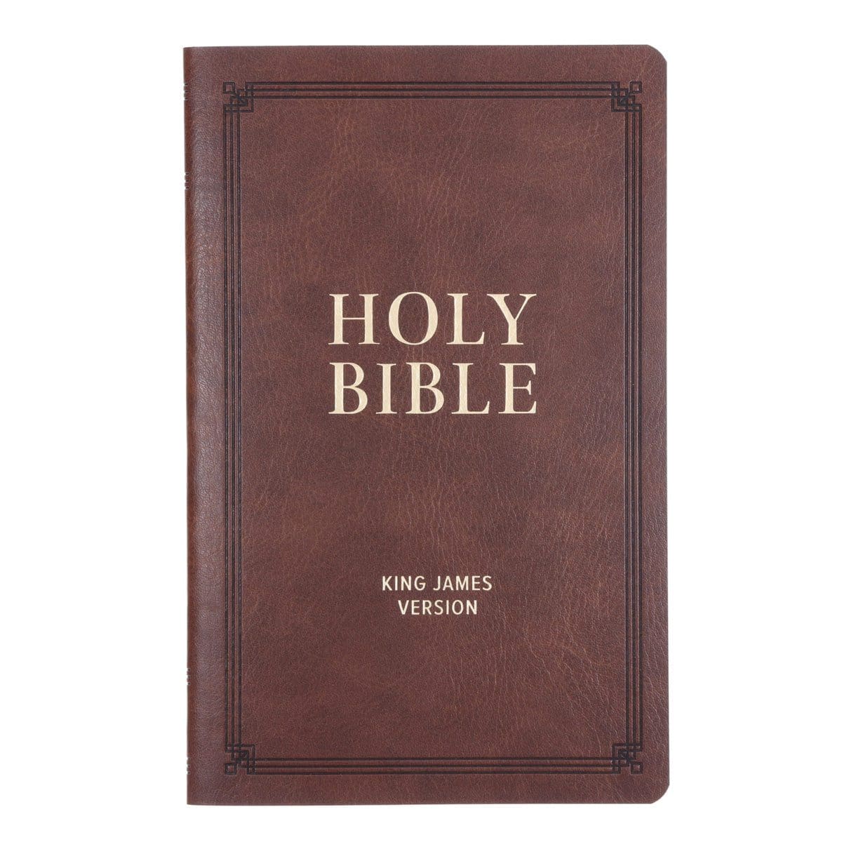 9798896780939_front KJV Brown Faux Leather Flexcover Gift Edition Bible - Image 1