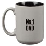 Strong and Courageous No 1 Dad Grey Ceramic Mug - Image 16