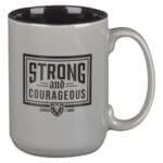 Strong and Courageous No 1 Dad Grey Ceramic Mug - Image 15