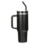 Be Strong in the Lord Large Stainless Steel Travel Mug with Handle and Straw - Image 5
