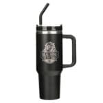 Be Strong in the Lord Large Stainless Steel Travel Mug with Handle and Straw - Image 4
