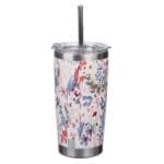 He Has Made Everything Beautiful In Its Time Floral Stainless Steel Travel Mug with Straw - Image 2