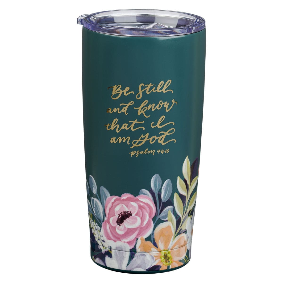 1220000327610_back Be Still and Know That I Am God Stainless Steel Travel Mug - Image 2