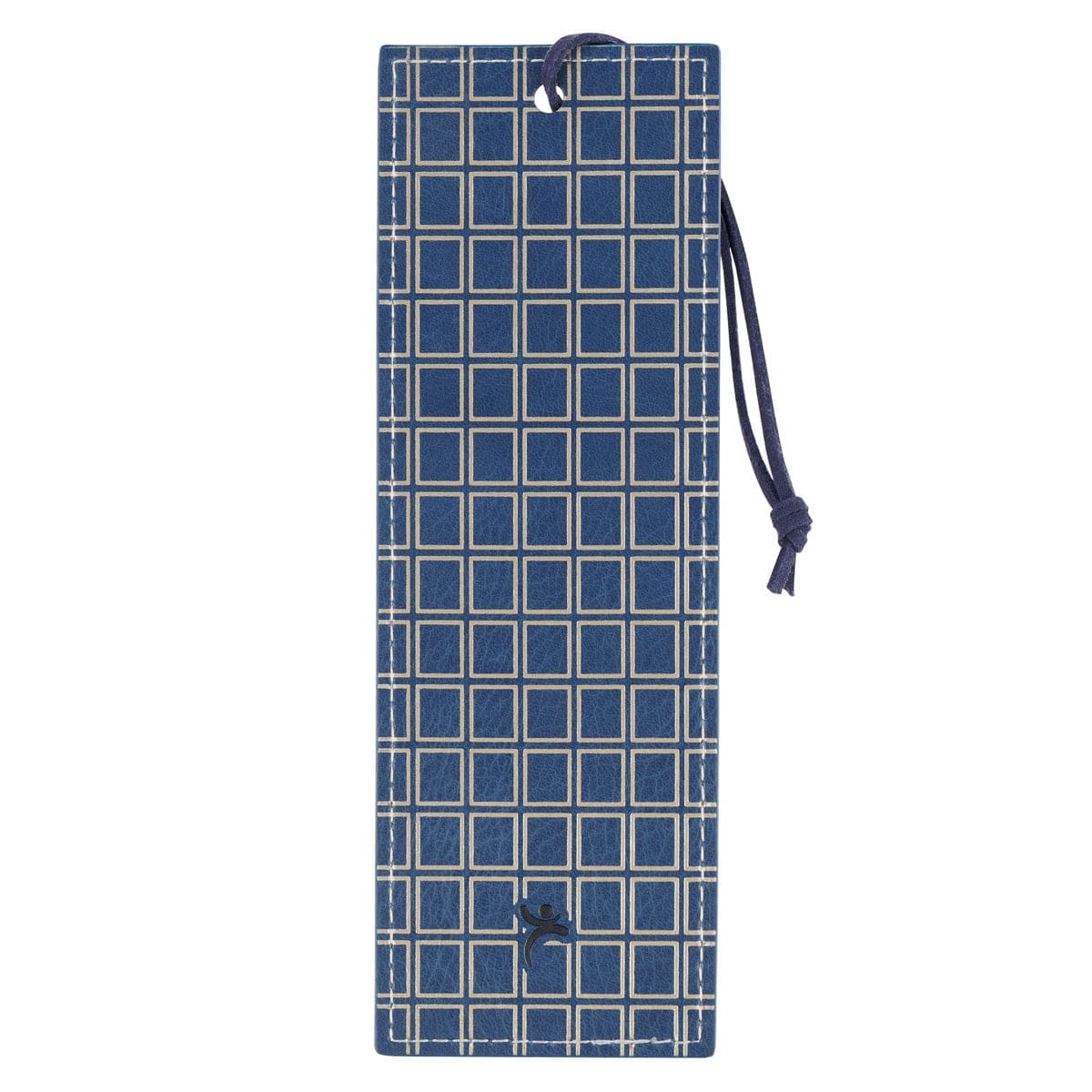 1220000720114_back I Know the Plans I Have for You Blue Grid Faux Leather Bookmark - Image 2