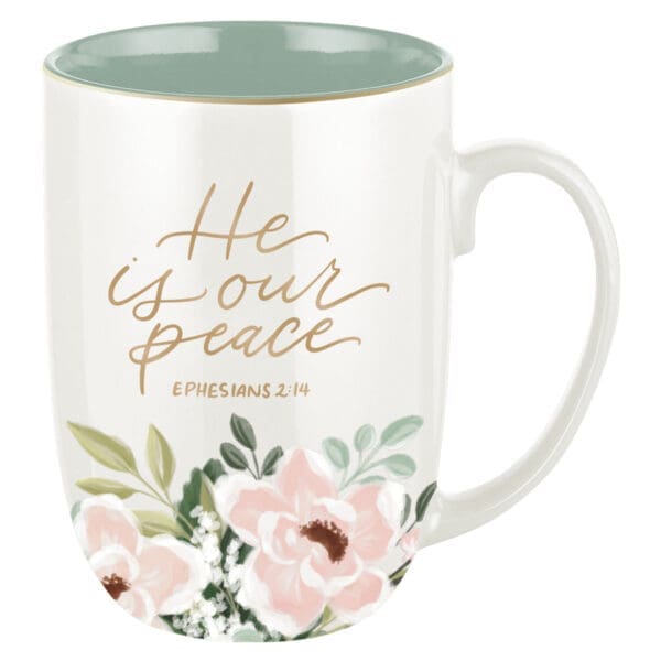 He Is Our Peace Ceramic Mug - Image 1