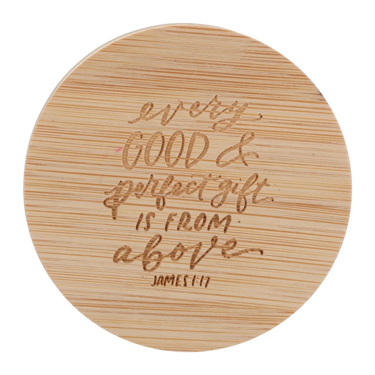 1220000720336_feature1 Every Good and Perfect Gift Is from Above Rainwater Lotus Scented Candle with Bamboo Lid - Image 2