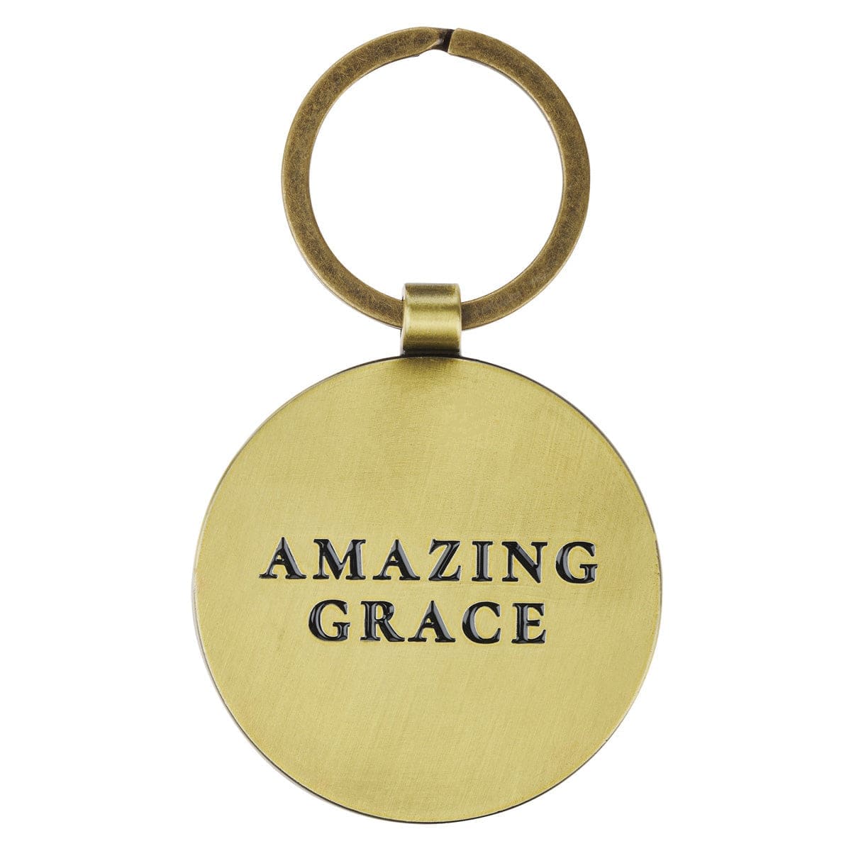 1220000720640_back Amazing Grace Crown of Thorns Metal Key Ring - Image 2