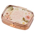 Every Good and Perfect Gift Is from Above Epoxy Rose Gold Metal Pill Box