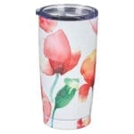Hope Anchors the Soul Coral Poppies Stainless Steel Mug - Image 27