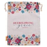 Overflowing Grace Large Cotton Drawstring Bag - 2 Corinthians 9:8 - Image 11