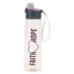 Faith, Love, Hope Plastic Water Bottle - Image 13