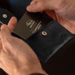 Genuine African Leather Gloss Black Wallet With Clip Closure - Image 34