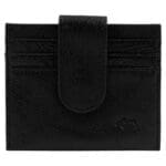 Genuine African Leather Gloss Black Wallet With Clip Closure - Image 30