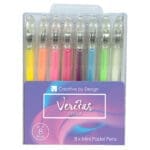 Veritas Eight Piece Mini Pastel Gel Pen Set - Image 6