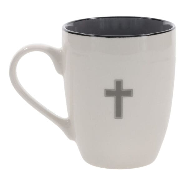 Do Not Fear for I Am with You Ceramic Mug with Grey Interior - Image 2