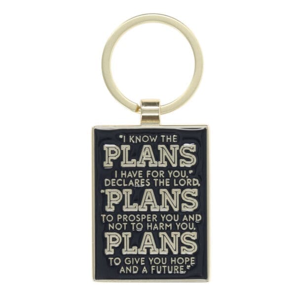 I Know the Plans I Have for You Metal Key Ring - Image 1