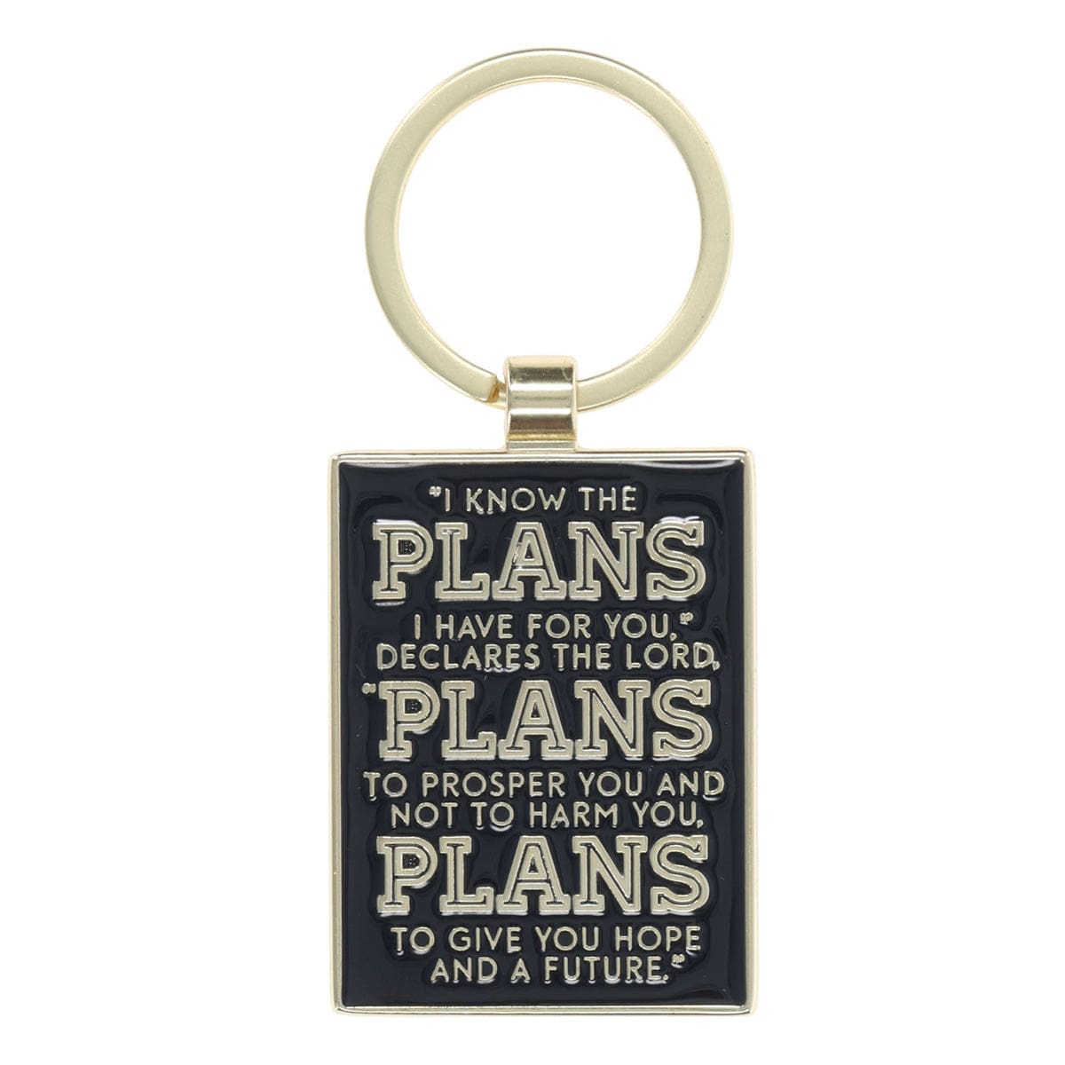 6006937176003_front I Know the Plans I Have for You Metal Key Ring - Image 1