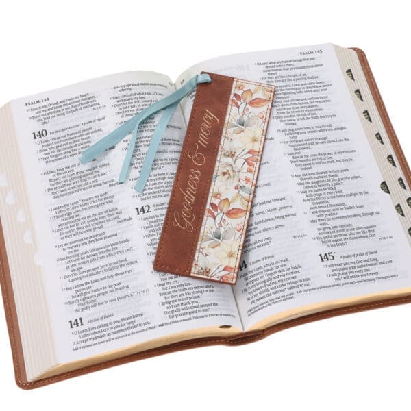 Goodness and Mercy Faux Leather Bookmark - Image 3