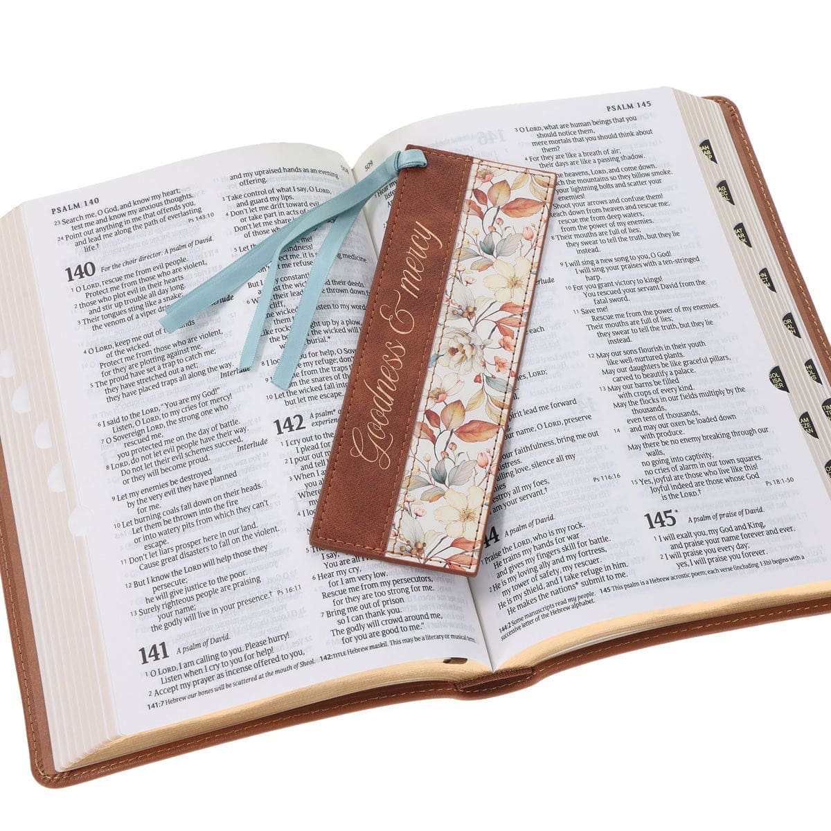 6006937176706_feature1_46777aae-6772-49a6-a36c-10eb40832adb Goodness and Mercy Faux Leather Bookmark - Image 3
