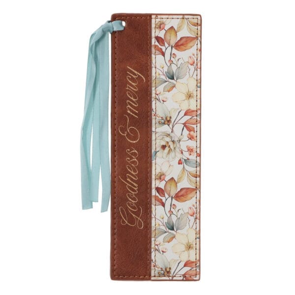 Goodness and Mercy Faux Leather Bookmark - Image 1