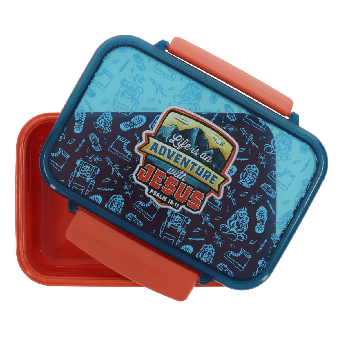 6006937176751_feature3 Life Is an Adventure with Jesus Plastic Lunch Box - Image 4