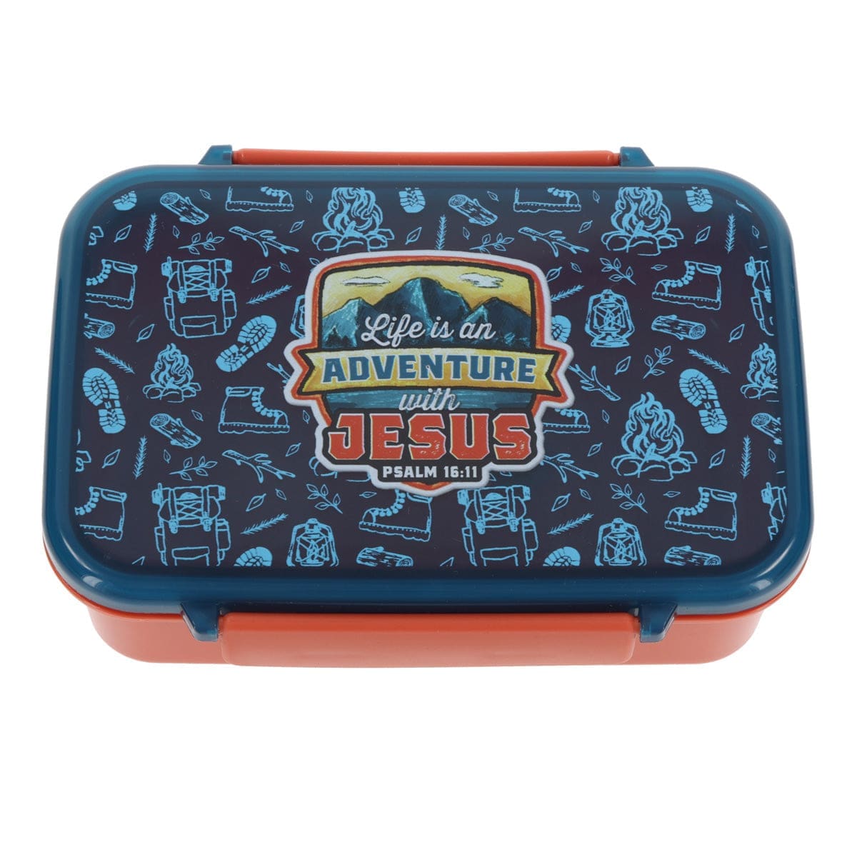 6006937176751_front Life Is an Adventure with Jesus Plastic Lunch Box - Image 1