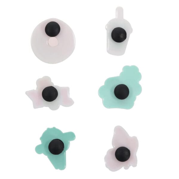 Joyful Girl Six-Piece Shoe Charm Set - Image 1