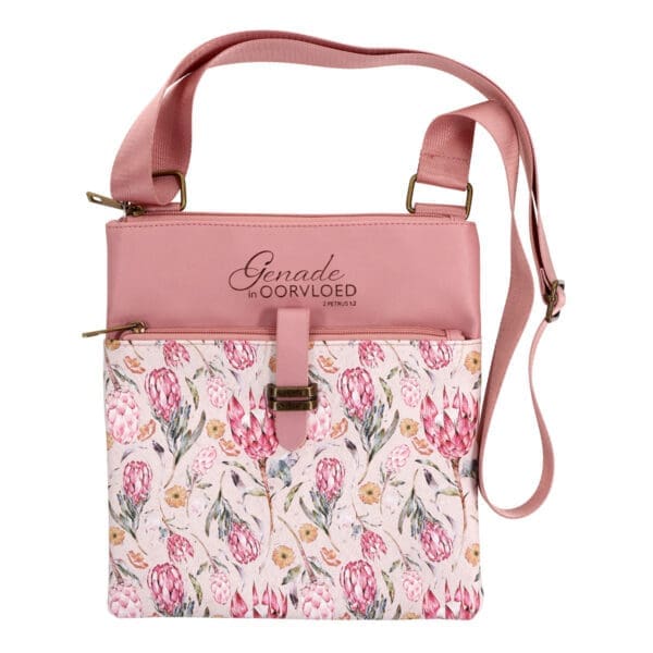 Genade in Oorvloed Fynbos Afrikaans Faux Leather Sling Bag - Image 1
