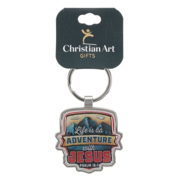 Life Is an Adventure with Jesus Epoxy Metal Key Ring - Image 3