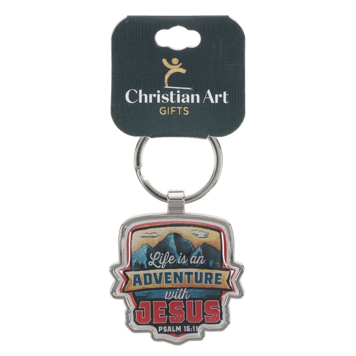 6006937177130_feature1 Life Is an Adventure with Jesus Epoxy Metal Key Ring - Image 3