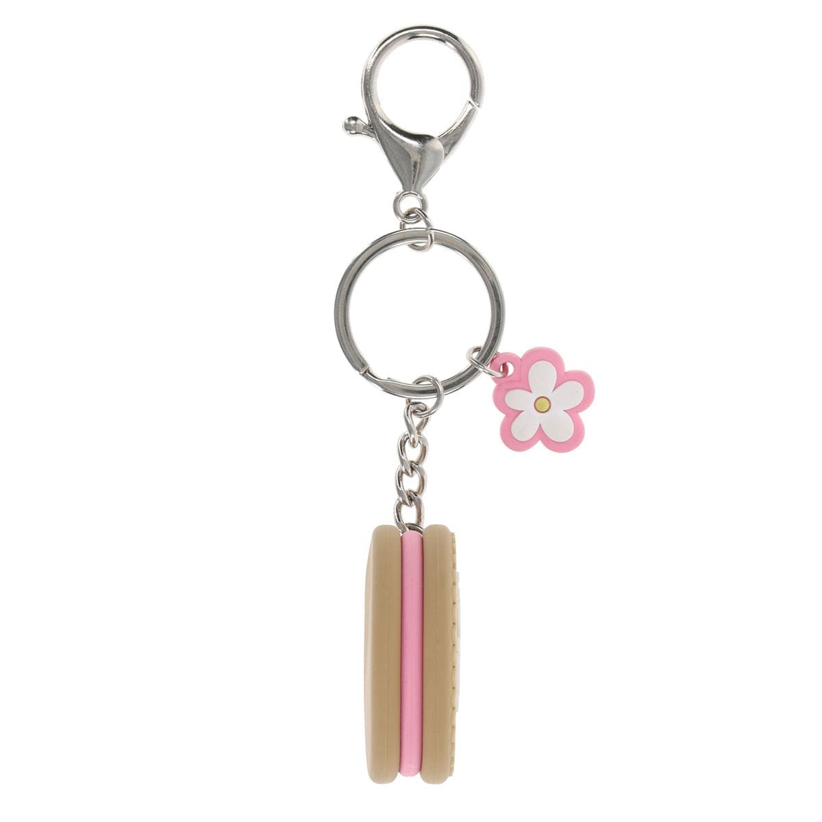 6006937177154_feature1 Always Rejoice Key Ring with Flower Charm - Image 1