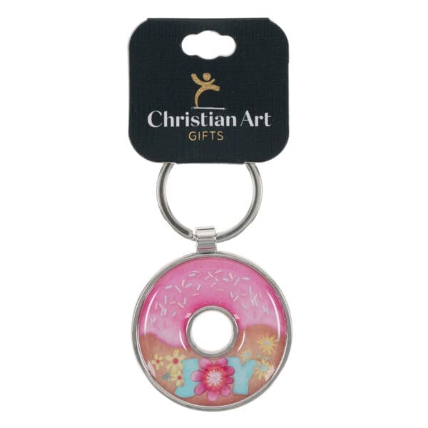 Be Truly Glad There is Wonderful Joy Ahead Epoxy Metal Key Ring - Image 3