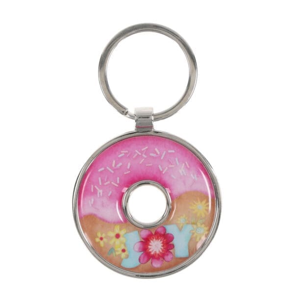 Be Truly Glad There is Wonderful Joy Ahead Epoxy Metal Key Ring - Image 1