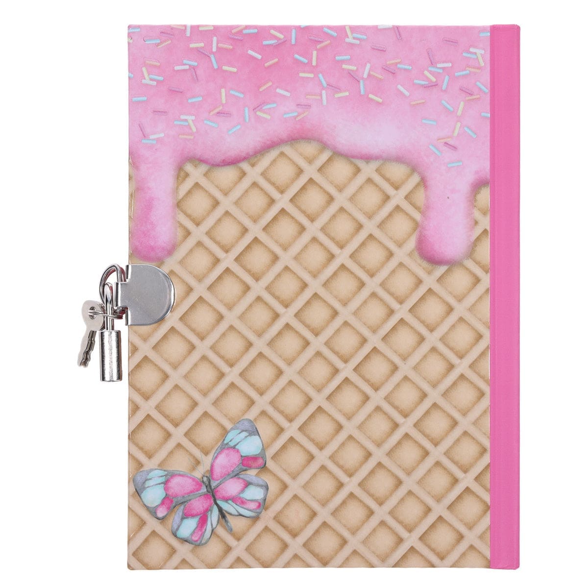 6006937177543_back Let Joy Fill Your Day Hardcover Secret Diary with a Lock and Key - Image 2