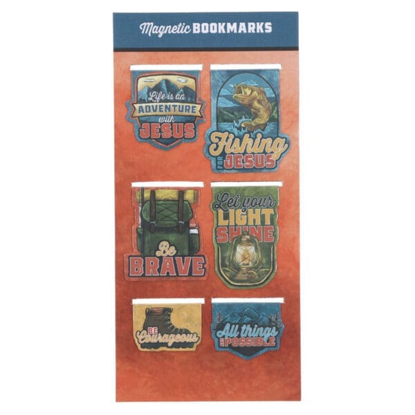 Life Is an Adventure with Jesus Six-Piece Magnetic Bookmark Set - Image 1