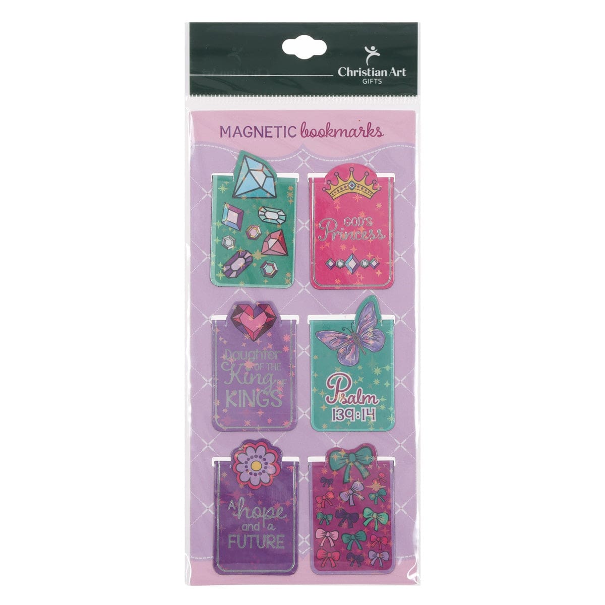 6006937177864_feature1 God's Princess Six-Piece Magnetic Bookmark Set - Image 2