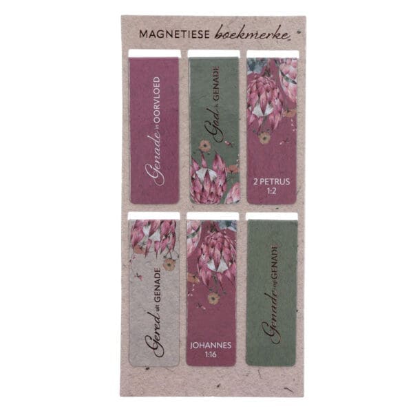 Fynbos Afrikaans Six-Piece Magnetic Bookmark Set - Image 1