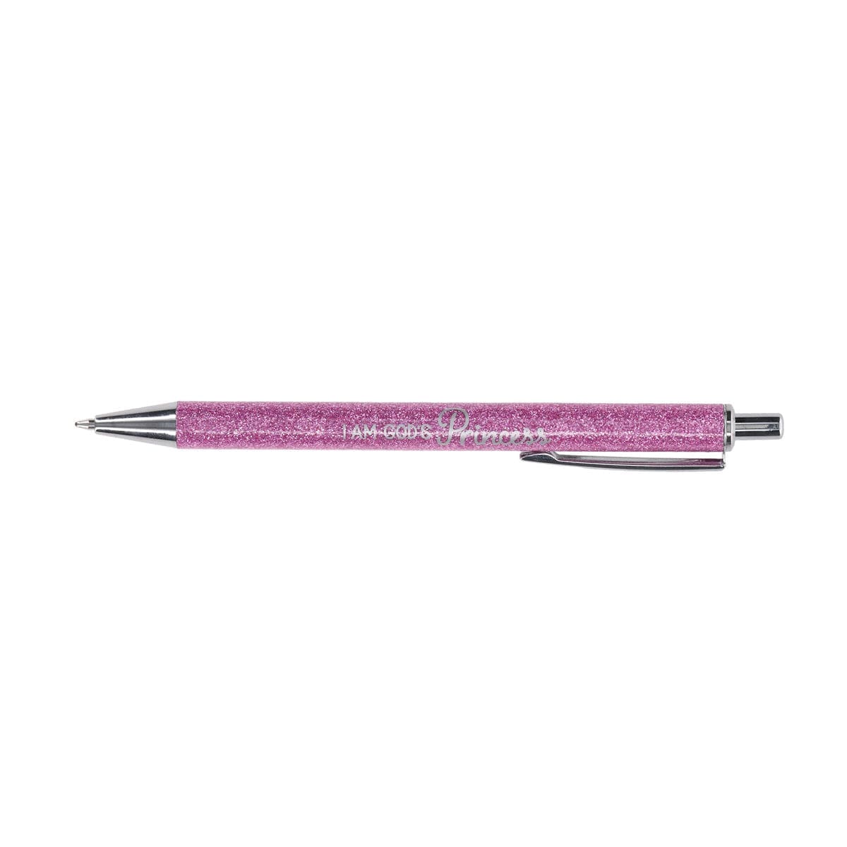 6006937178151_front I Am God's Princess Glitter Pen in Tube (Blue Ink) - Image 1