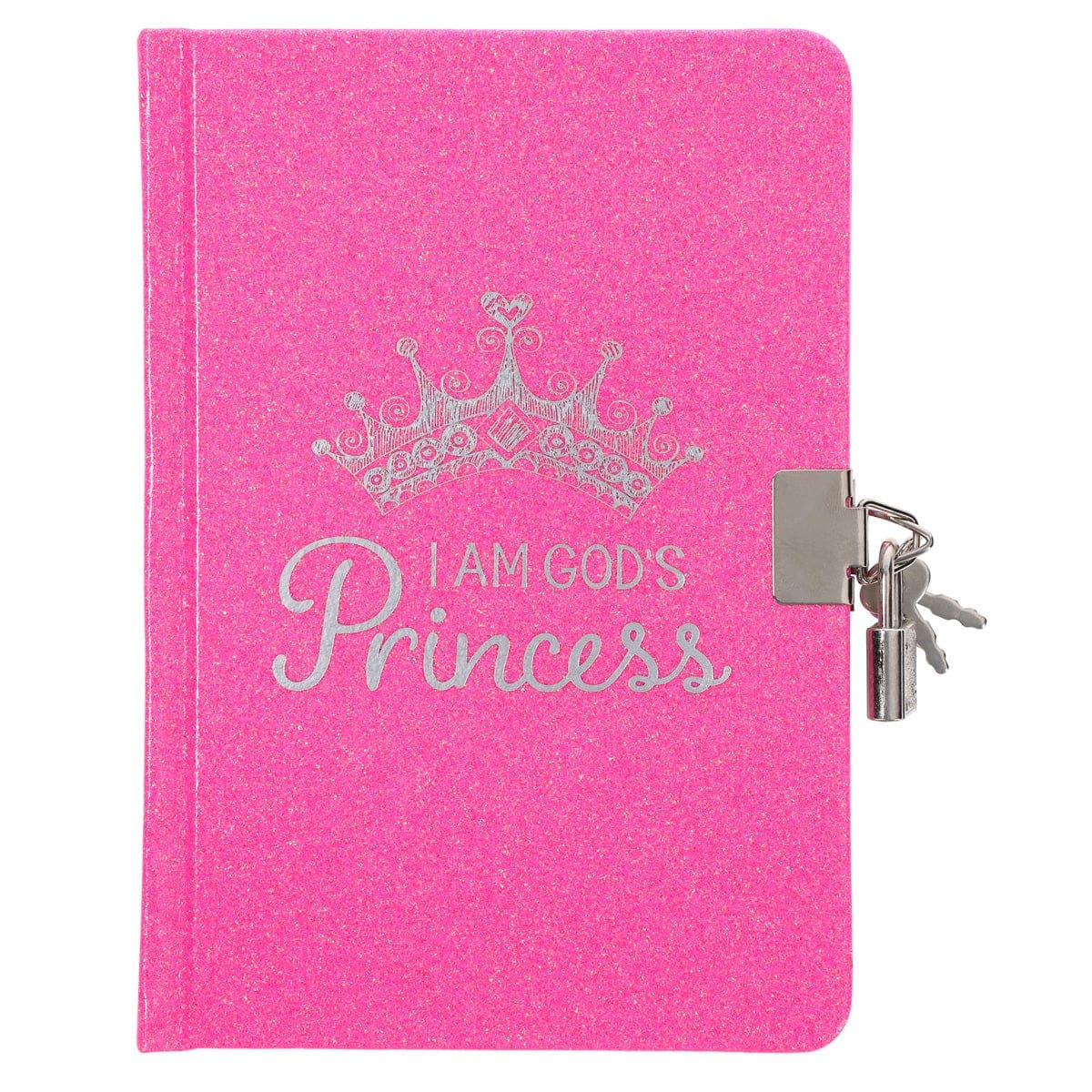 6006937178199_front I Am God's Princess Hardcover Secret Diary with a Lock and Key - Image 1