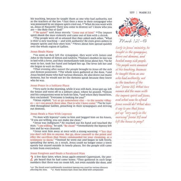 NIV Navy Hardcover Cloth Journal the Word Bible for Women Red Letter Comfort Print - Image 5