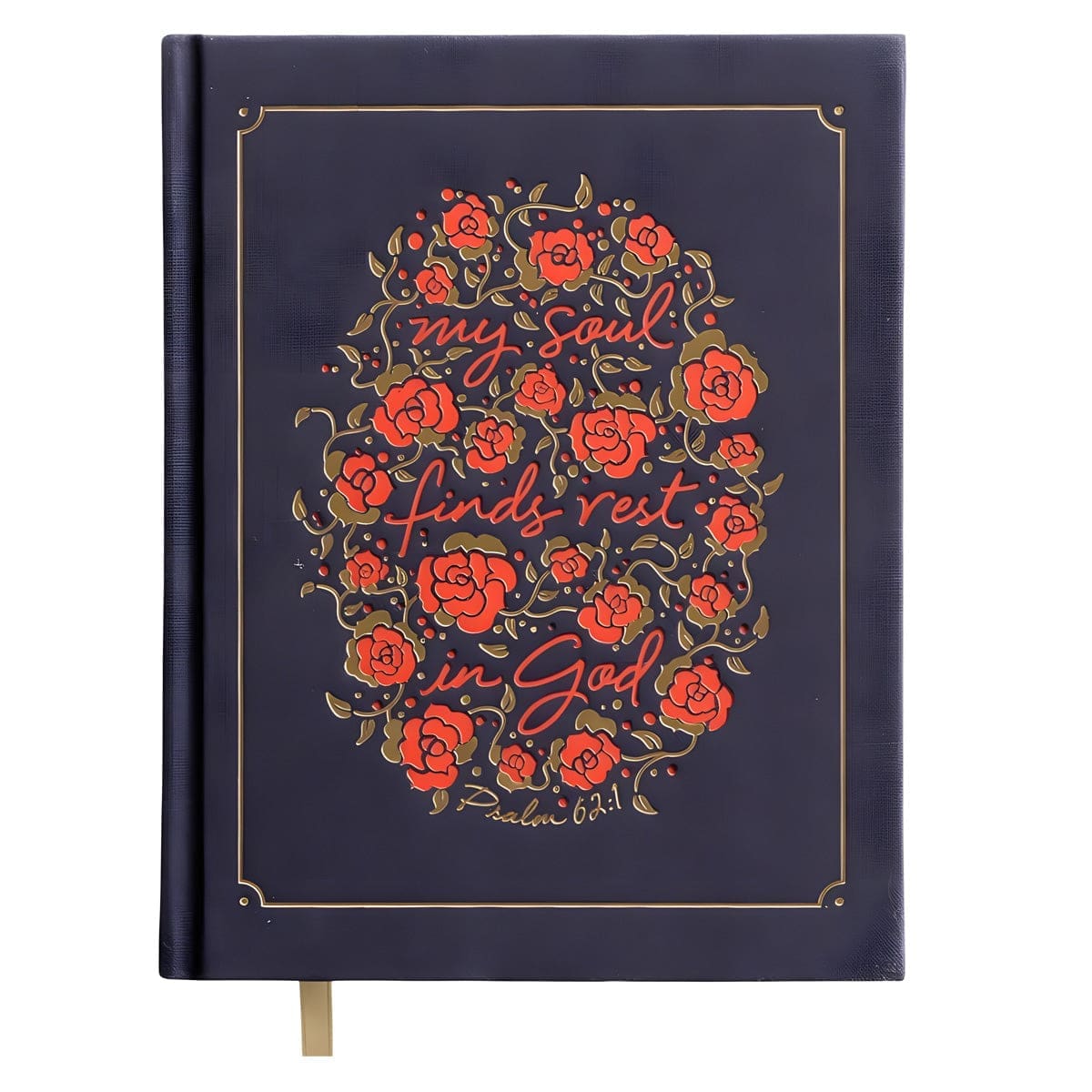 9780310450764_front NIV Navy Hardcover Cloth Journal the Word Bible for Women Red Letter Comfort Print - Image 1