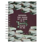 Between The Pages Of A Book Is A Lovely Place To Be Large Hardcover Wirebound Journal - Image 11